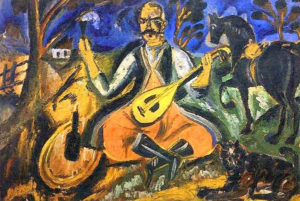 David Burliuk - Cossack Mamay, 1912